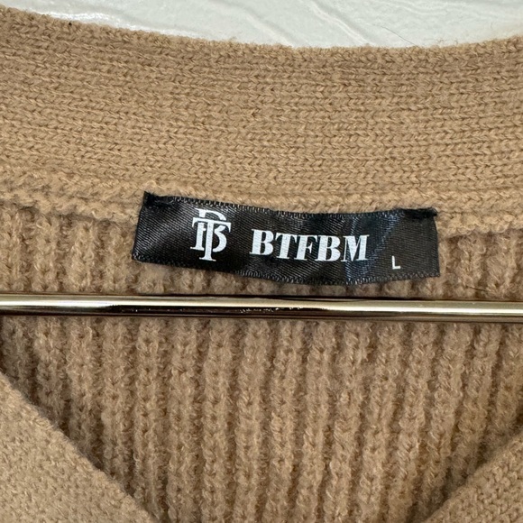 Retro High End BTFBM Thick Tan Women’s L Sweater MINTY - Picture 2 of 4